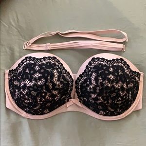 Victoria’s Secret Lace Strapless Bra US 36DD
